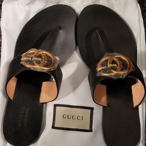 NEW GUCCI MARMONT THONG SANDALS
